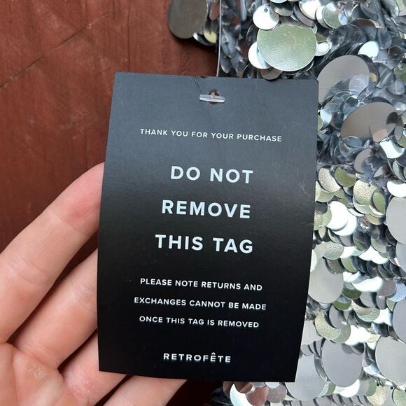 Retrofete Nolia Sequin Embellished strapless dress size Medium NWT - Picture 9 of 11